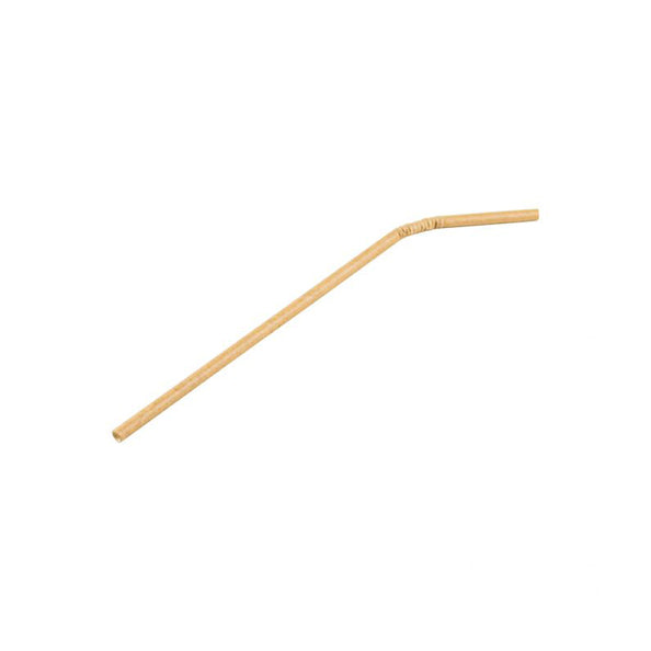 Pailles à plier en papier naturel 240x6mm (200 pièces)