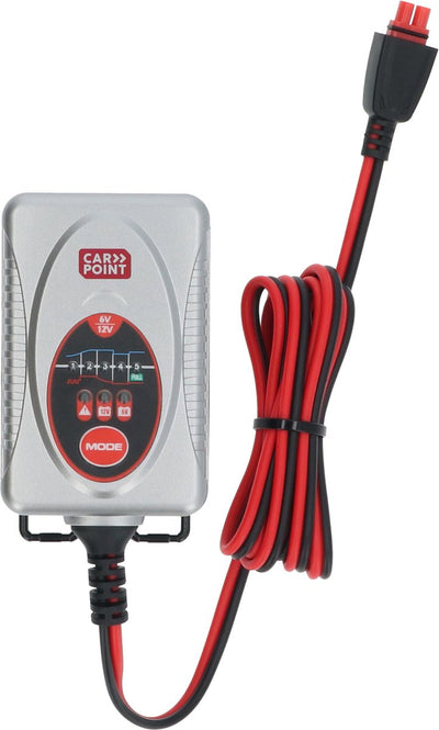 Chargeur de batterie Carpoint bx-4m 6 12 volts - entièrement automatique - cycle de charge en 5 étapes - affichage clair - 1 ampère