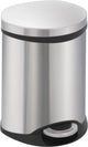 Eko - poubelle à pédale 6 litres - plastique inox - acier inoxydable mat - poubelle