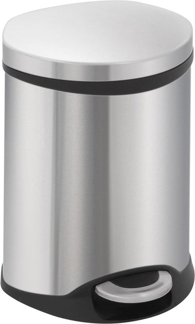 Eko - poubelle à pédale 6 litres - plastique inox - acier inoxydable mat - poubelle