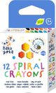 Crayons spirales Haku yoka - 12 pièces - contient 10% de cire d'abeille - 3 ans