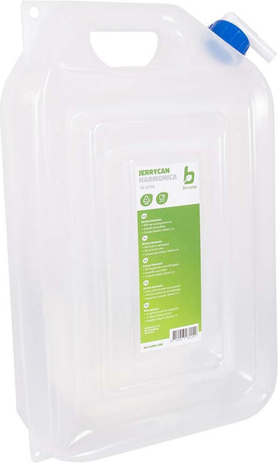 Bo-camp - jerrycan - harmonica avec robinet - 16 litres - transparent