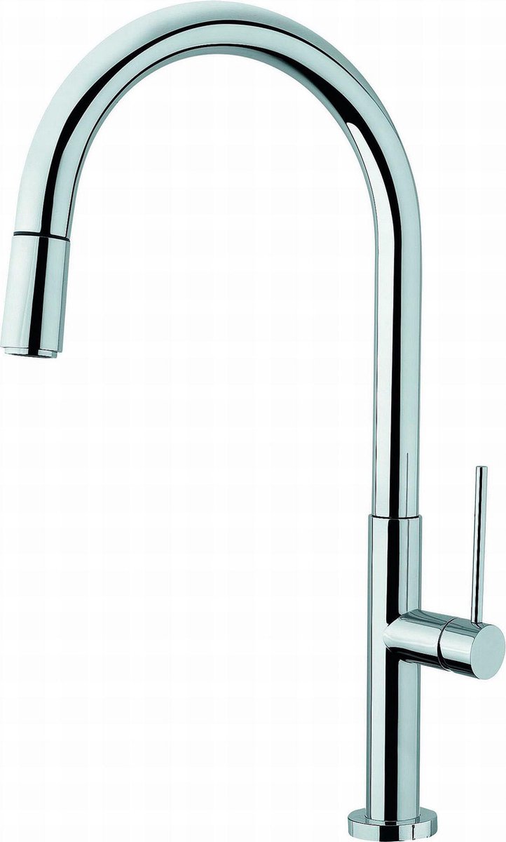Robinet de cuisine Plieger rontessa - avec douchette extractible - double jet - chrome