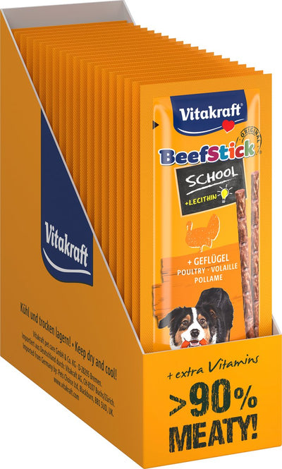 Vitakraft bâtonnet de bœuf volaille scolaire - 20 pièces - 20x20 grammes