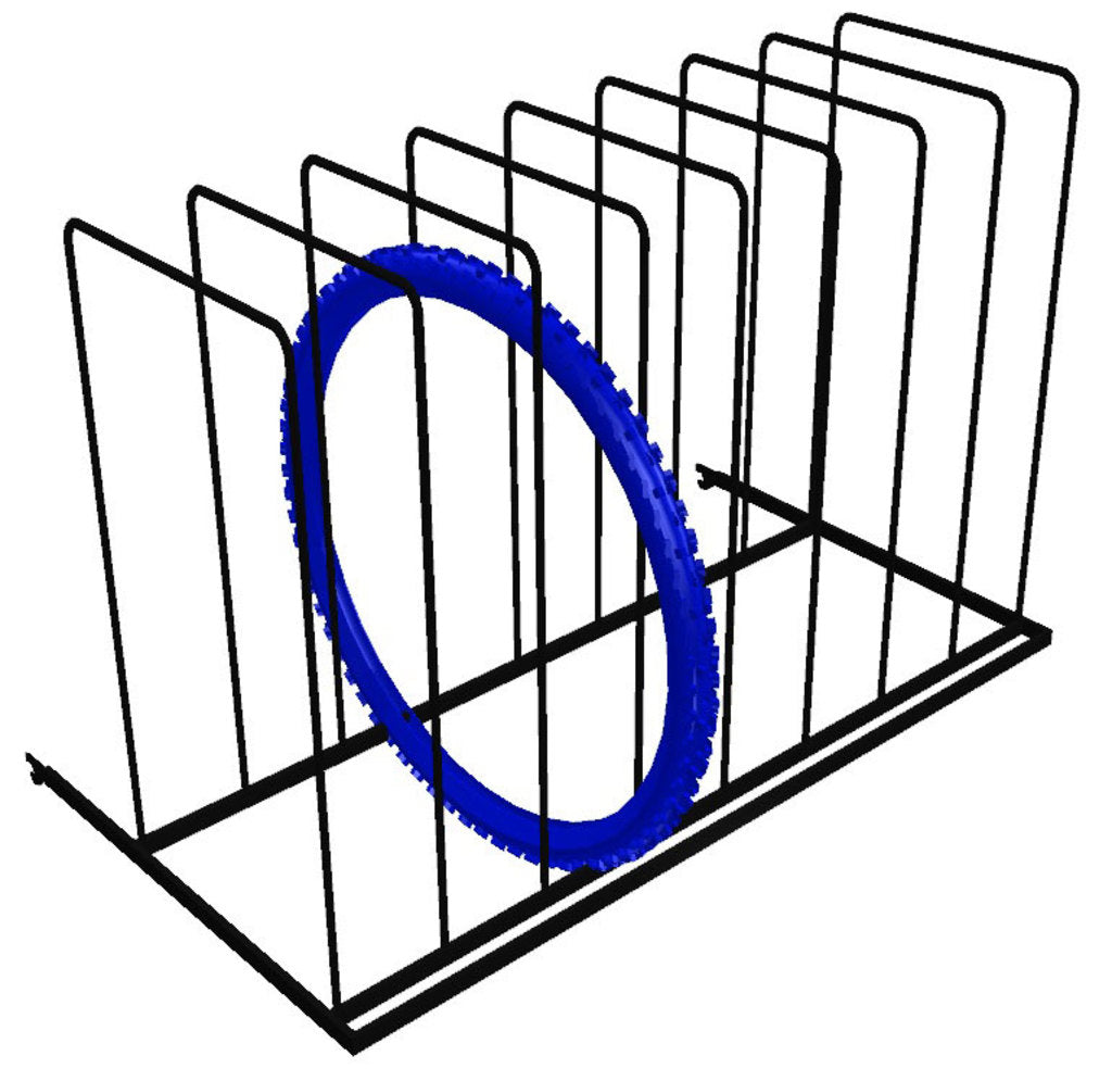 Compartiment pneu rack sans marque 1000mm ral9005