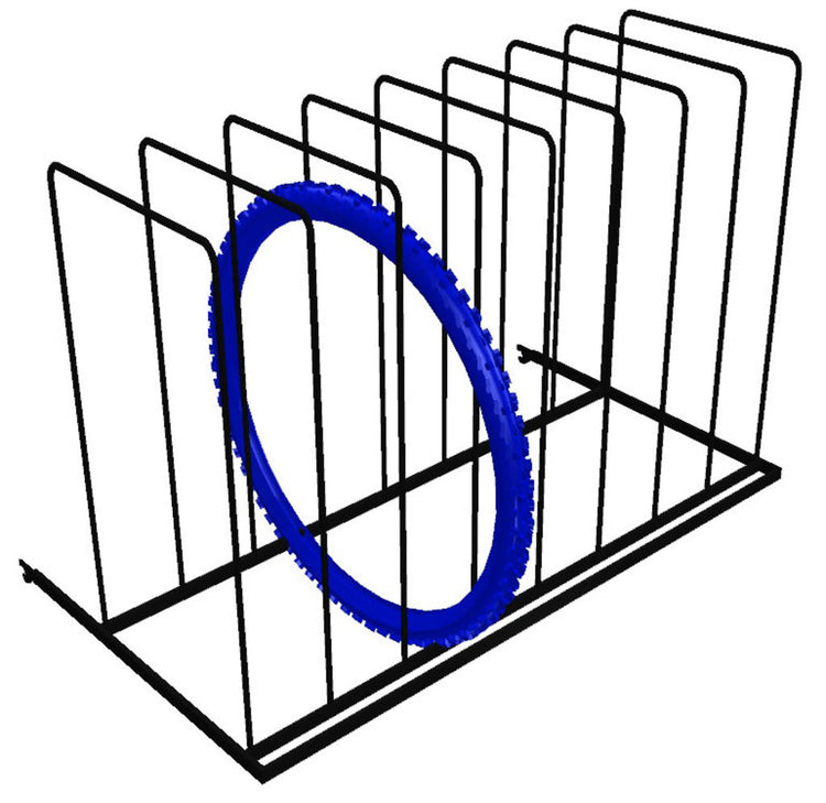Compartiment pneu rack sans marque 1000mm ral9005
