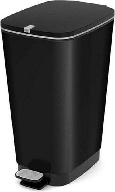 Poubelle Kis chic - poubelle taille m - 23l - noir mat - 26,5 x 45 x 4,1 cm