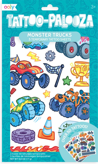 Ooly - tatouage palooza - tatouages temporaires - camions monstres