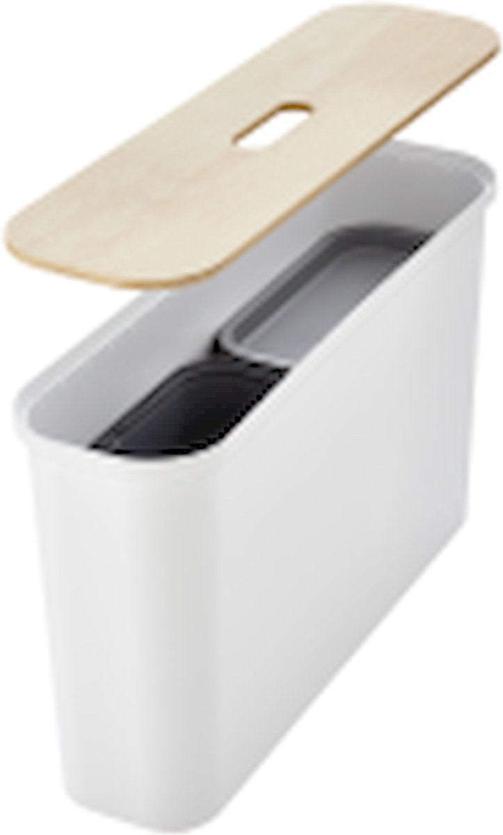 Smartstore - boîte de rangement collect 46 litres avec séparateurs et couvercle - polypropylène - blanc