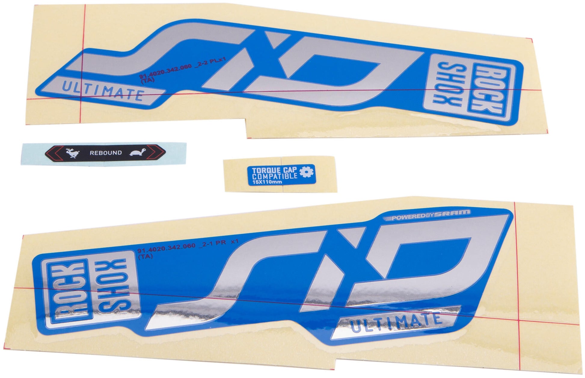 Decal rockshox set rs sid ult. 80-100 mm f.blue