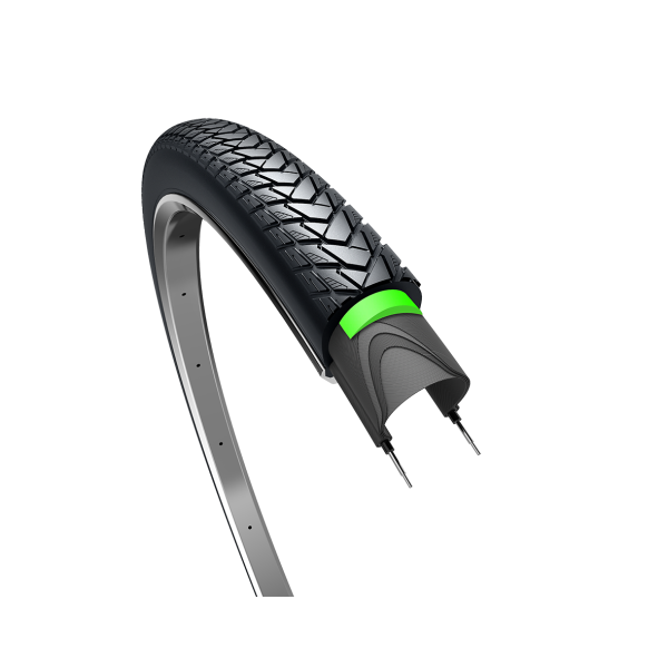 Le voyageur de pneus de bord protégeait 28 x 1,40 37-622 mm noir avec réflexion