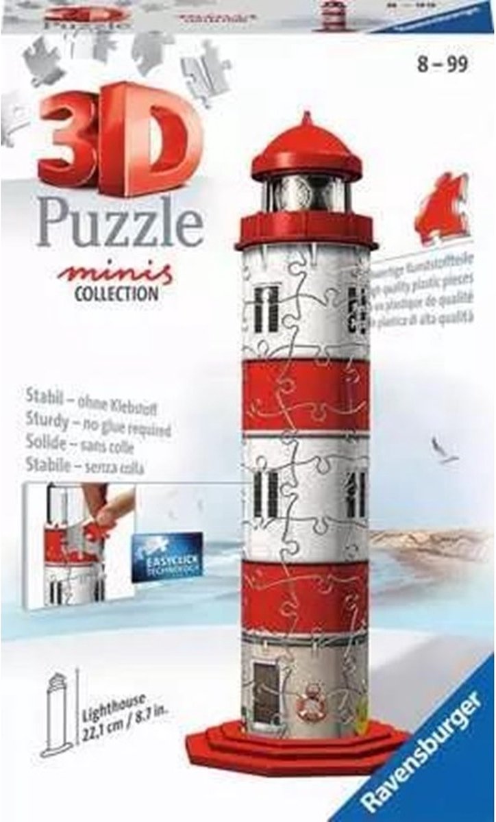 Puzzle 3D Ravensburger mini phare - 62 pièces