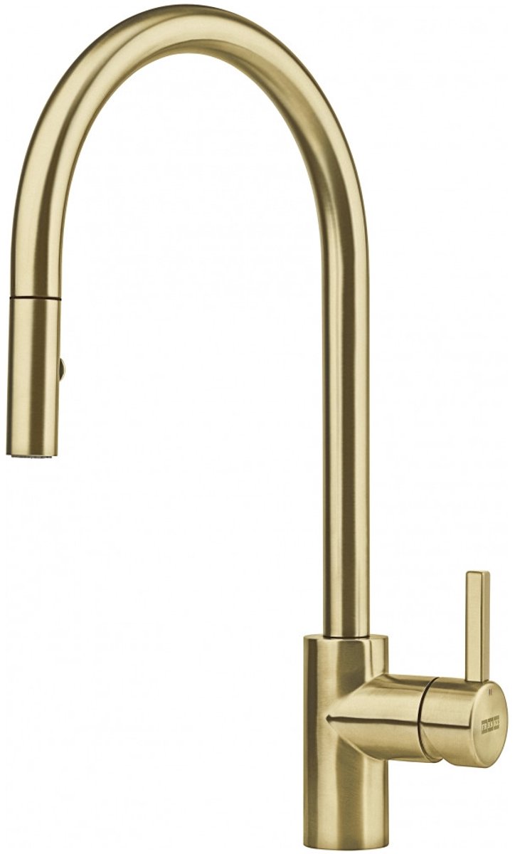 Franke eos neo - robinet de cuisine fc 0045.504 avec douchette extractible, or 115.0681.244
