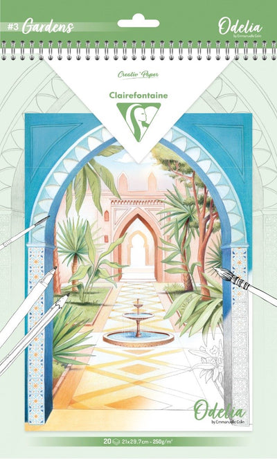 Clairefontaine livre de coloriage Odelia 3 jardins - Emmanuelle Colin