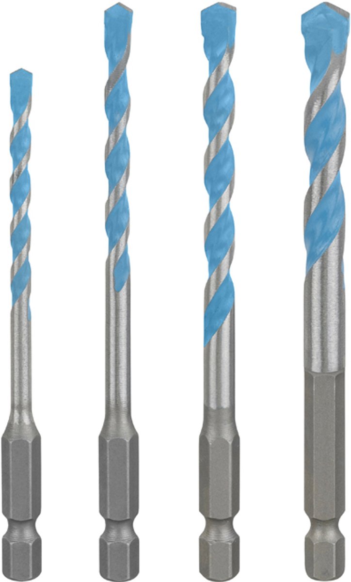 Bosch accessoires expert jeu de forets hex-9 | multiconstruction | 4 pièces | 4 5 6 8 - 2608902289