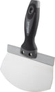Wolfcraft - truelle ronde - spatule de baignoire en acier inoxydable - seau de spatule de baignoire en stuc de mortier - 4034000
