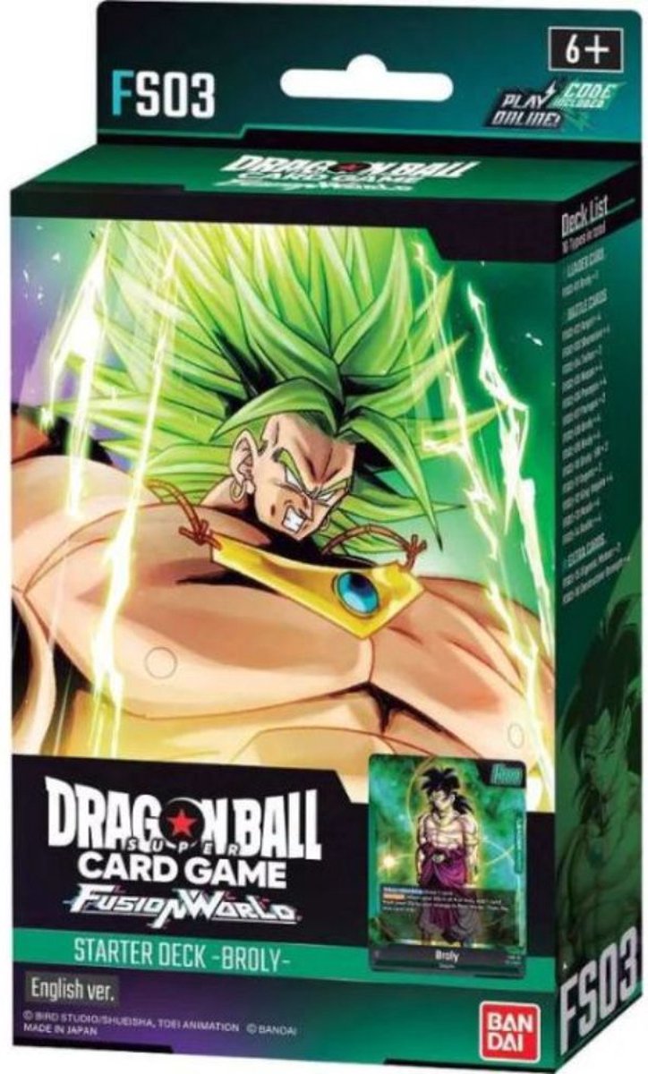 Bandai Namco Dragon Ball SCG Fusion World FS03 Deck de Démarrage Broly