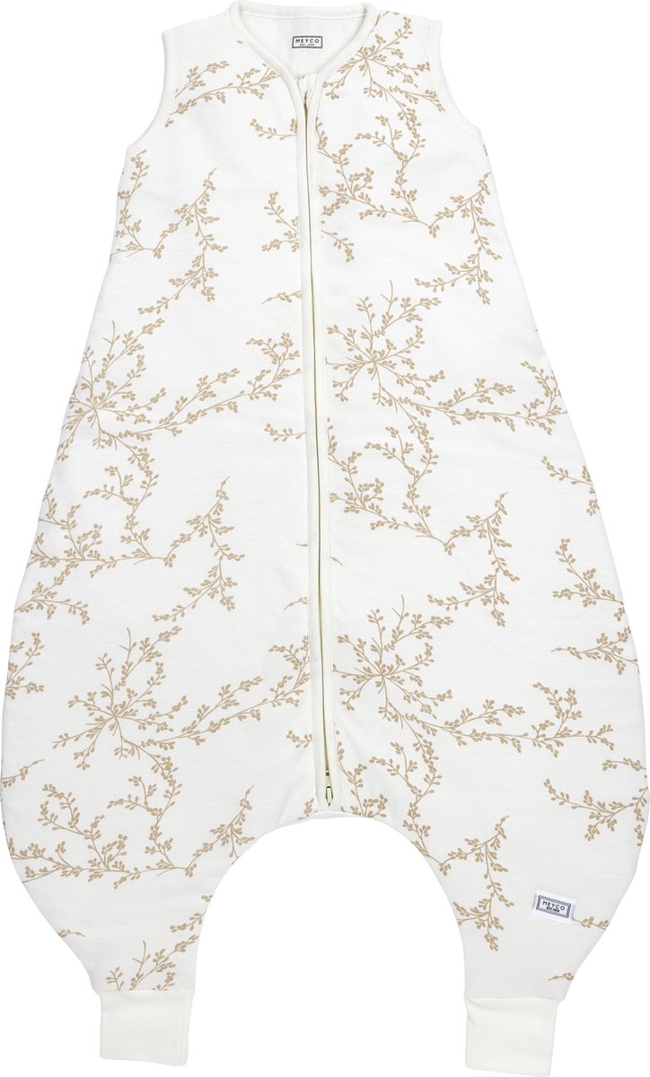 Meyco bébé branches bébé été sommeil salopette pull - sable - 80cm - 0,5 tog