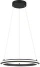 Trio amador - lampe suspendue - noir mat - incl. 1x SMD 34 W - dimmable avec interrupteur - montage au plafond - réglable en hauteur - dip - interrupteur