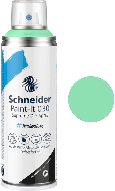 Schneider papeterie Schneider peinture en aérosol - paint-it 030 - peinture en aérosol bricolage - peinture acrylique - 200 ml - vert clair - s-ml03052044