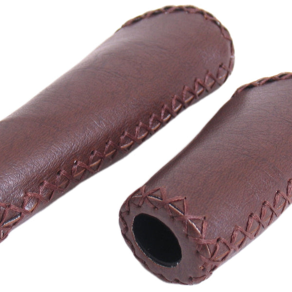 Edge Grips Cuir marron foncé mat 135/92mm (emballage atelier)