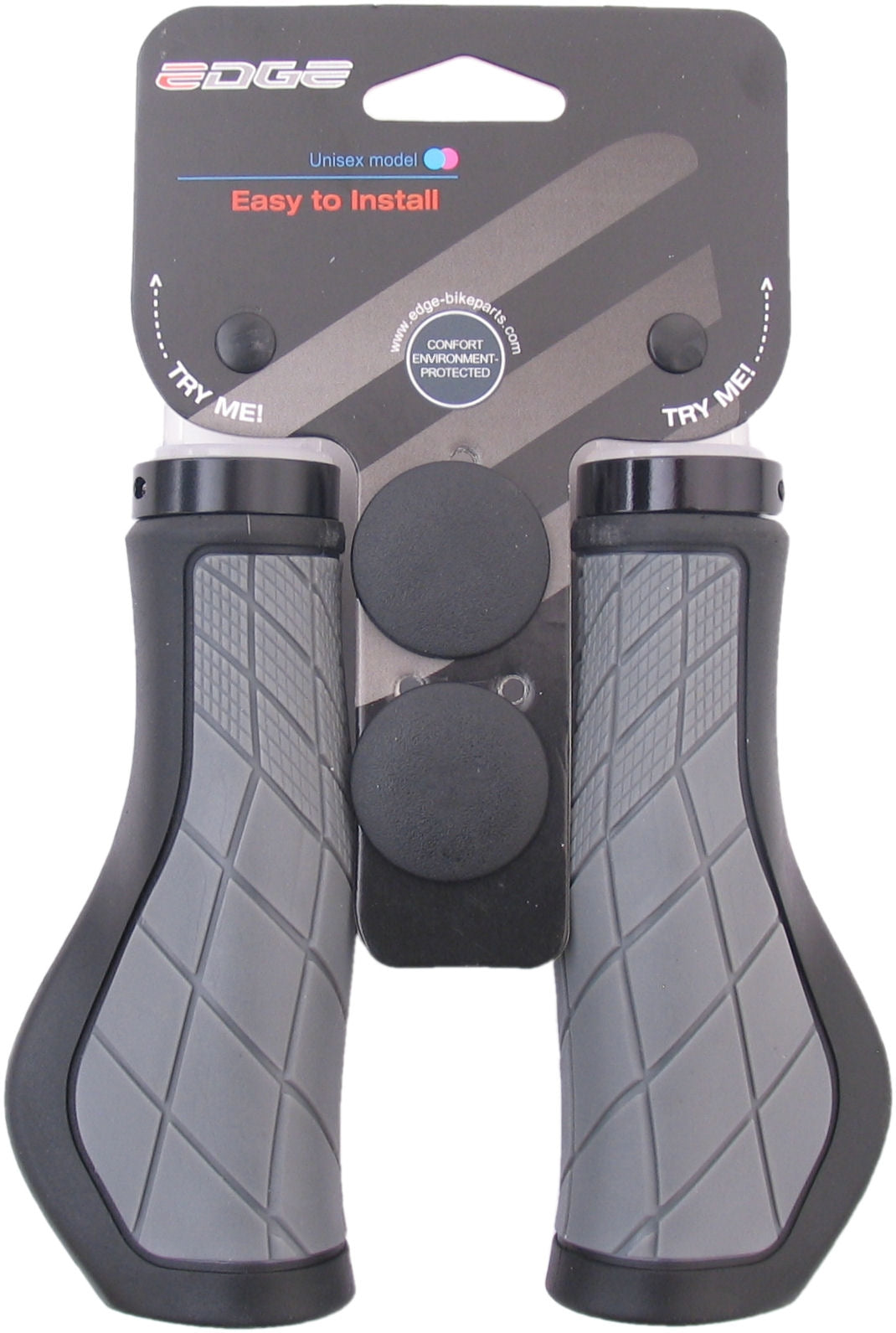 Poignées Edge Ergo City - 136mm, noir gris