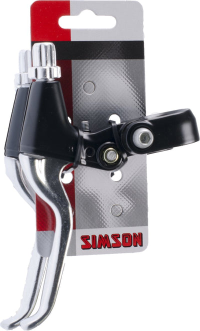 Jeu de leviers de frein Simson réglable poignée courte aluminium noir