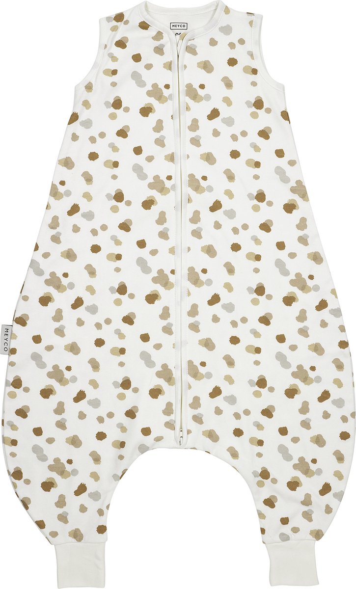 Meyco bébé taches bébé été sommeil salopette pull - sable - 80cm - 0,5 tog