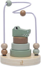 Jollein - spirale en bois - jungle jambo - croco - jouet en bois - crocodile - avec 6 perles - 100% FSC