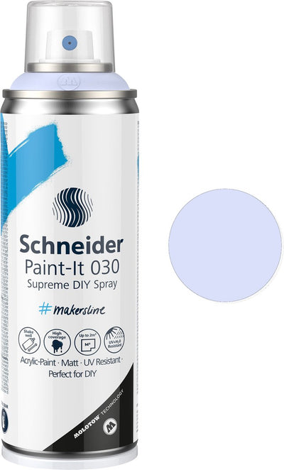 Schneider papeterie Schneider bombe aérosol peinture - paint-it 030 - peinture en aérosol bricolage - peinture acrylique - 200 ml - lavande claire - s-ml03052139