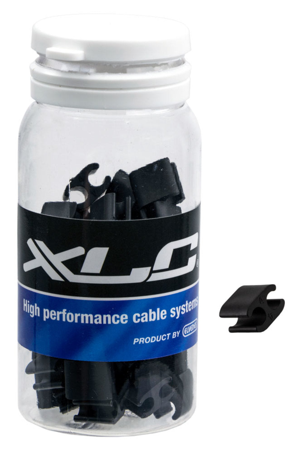 Xlc kabed duo serre-câble pvc 4.1 4.1mm noir pot a 50