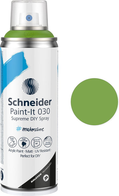 Schneider papeterie Schneider peinture en aérosol - paint-it 030 - peinture en aérosol bricolage - peinture acrylique - 200 ml - vert - s-ml03050052