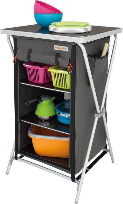 Eurotrail armoire de camping Aubenas 98 x 60 cm aluminium MDF vert