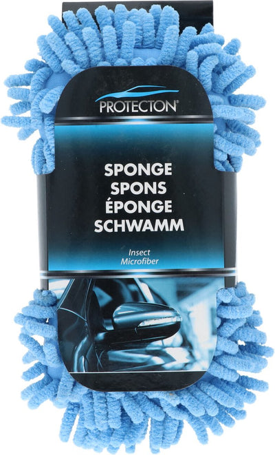Éponge anti-insectes en microfibre Protecton - solution 2 en 1 - côté avec fils en microfibre pour un nettoyage maximal - côté pour éliminer les insectes - haut pouvoir absorbant - 24x11x6cm