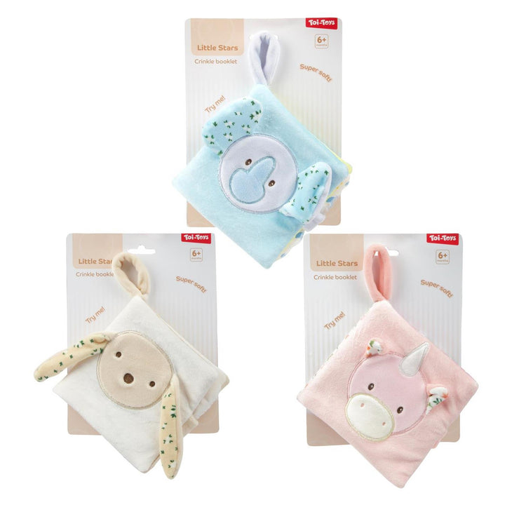 Toi-toys livre froissé en peluche pour bébé petites étoiles