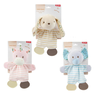 Toi-toys petites étoiles tissu froissé bébé + anneau de dentition
