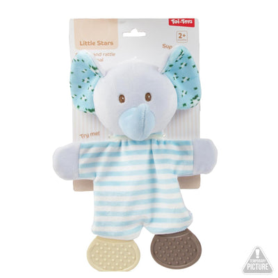 Toi-toys petites étoiles tissu froissé bébé + anneau de dentition