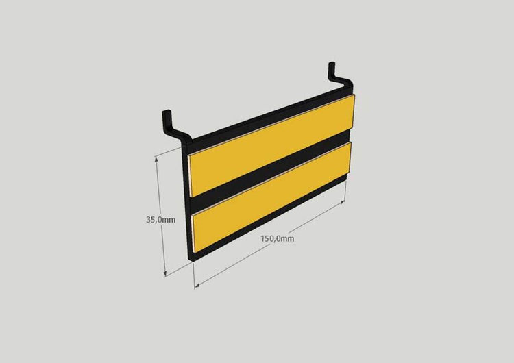 Crochet à lattes perfo rack sans marque forex 150x35mm noir