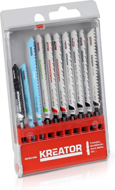Kreator - accessoires - krt041090 - lame de scie sauteuse - 10 pcs.
