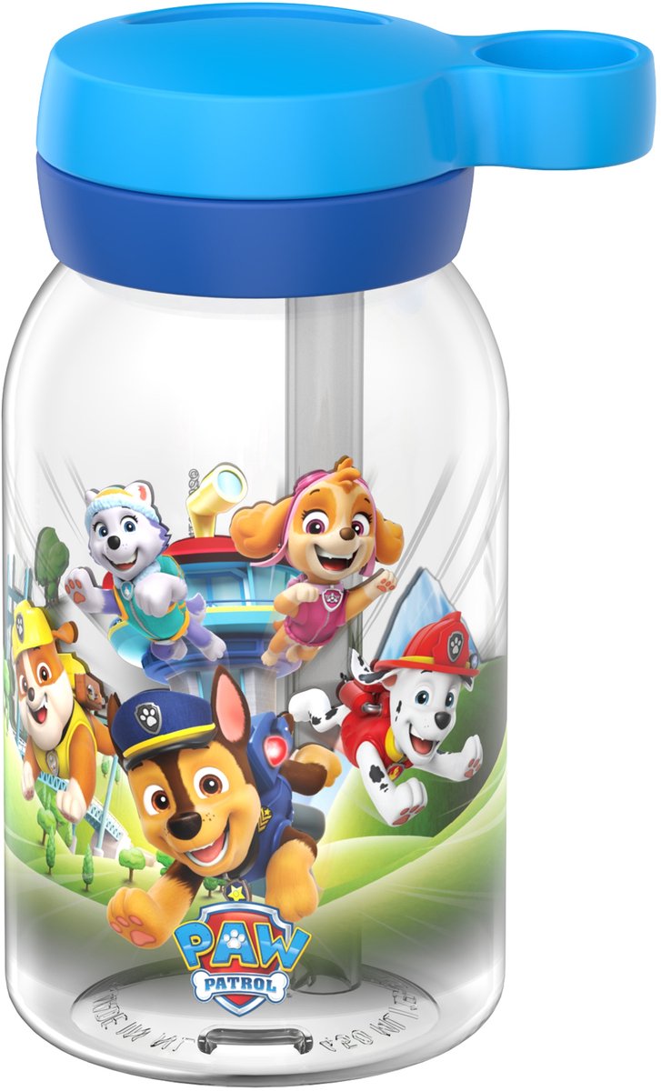 Gourde Mepal avec campus en paille - 450 ml - gourde pour enfants - étanche - couvercle hygiénique à visser - chiots Paw Patrol