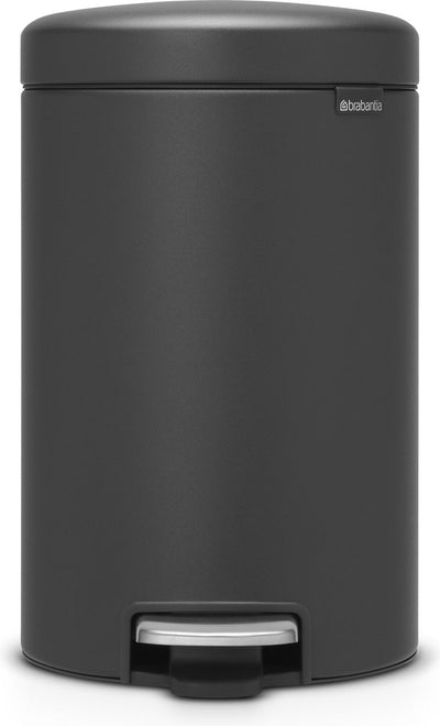 Poubelle Brabantia newicon - 12 litres - gris minéral infini