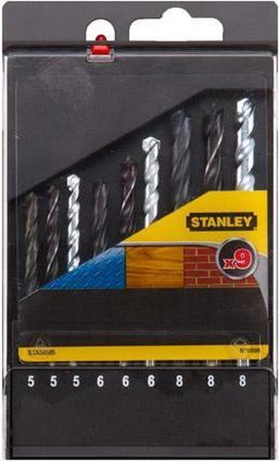 Stanley cassette de forage métal pierre bois - 9 pièces