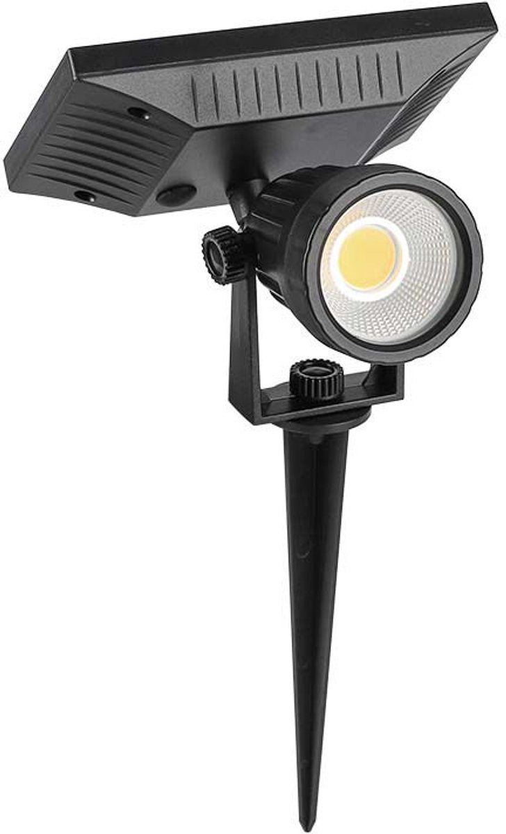 Lampes solaires sur piquet V-tac vt-952 - ip65 - noir - 2w - 40 lumens - 6400k