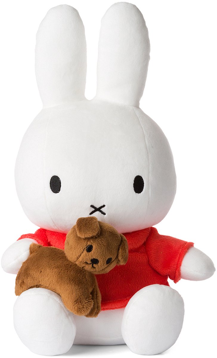 Miffy par bon ton toys Miffy assis avec Snuffy - 33 cm - 13