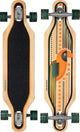 Nijdam longboard drop-through 36 - echo coco - bois - noir orange