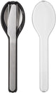 Mepal - set de couverts elliptiques 3 pièces - couteau. fourchette et cuillère - acier inoxydable - noir nordique