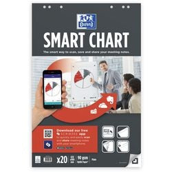 Papier de tableau de conférence Oxford Smart Chart blanc, paquet de 3