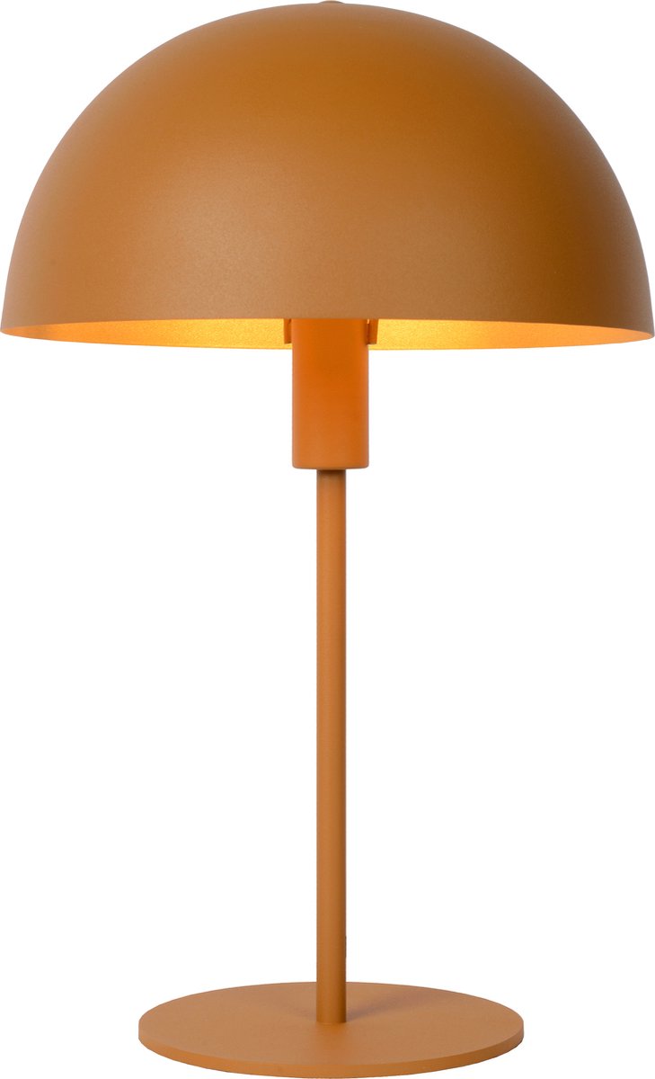 Lucide siemon - lampe de table - ø 25 cm - 1xe14 - jaune ocre