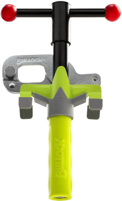 Verrouillage de pédale Bullock Excellence - Transmission automatique - Anti-perçage et résistant aux coupures - Deux clés numérotées - Couleur jaune vif