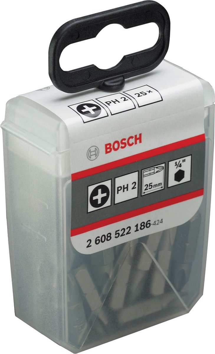 Bosch embout extra-cœur ph 2, 25 mm 25 pièces